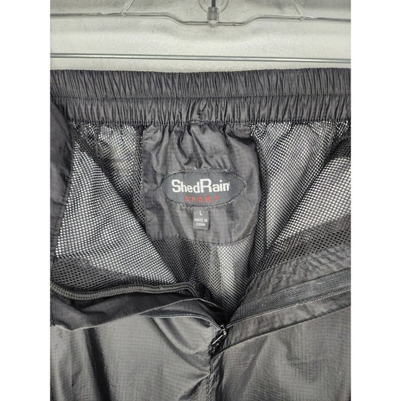 SHED RAIN SPORT Men's Waterproof Rain Nylon Pant Black Size Large - Picture 3 of 13